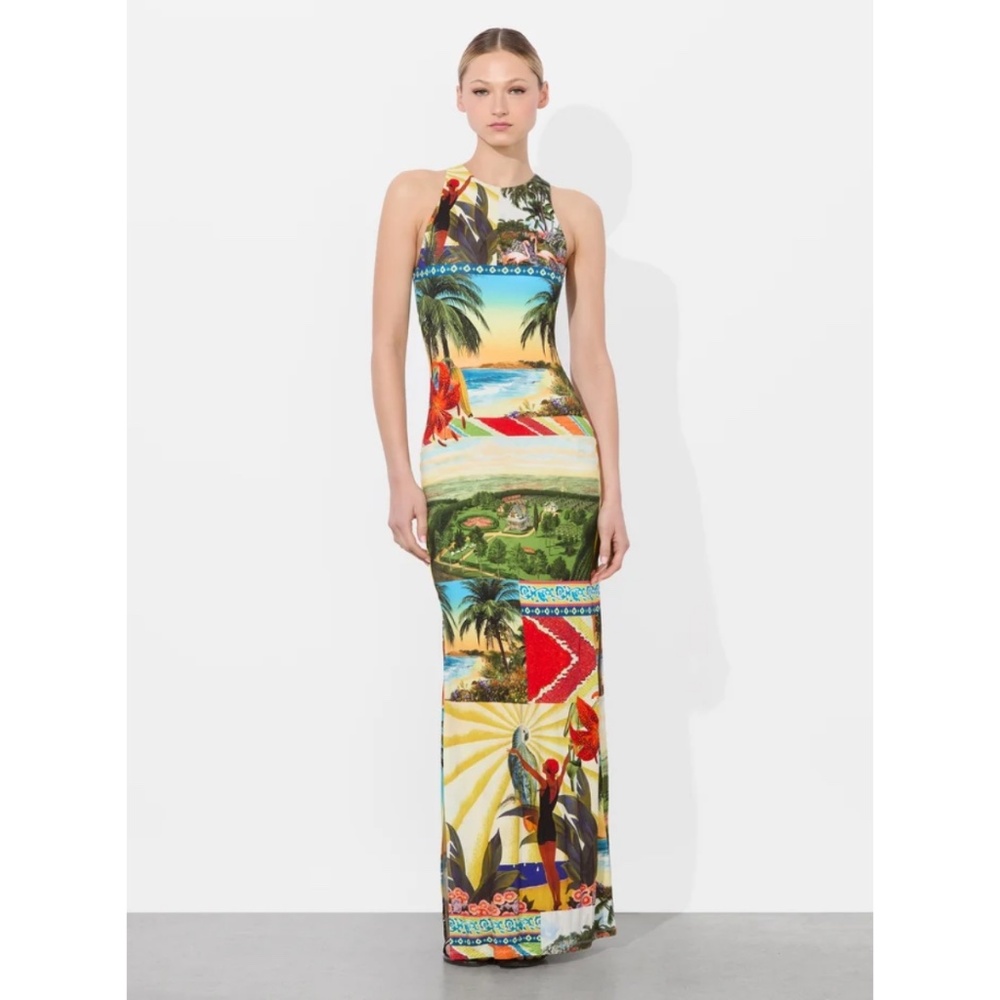 ALICE + OLIVIA Pania Maxi Dress Island Dreams size 4